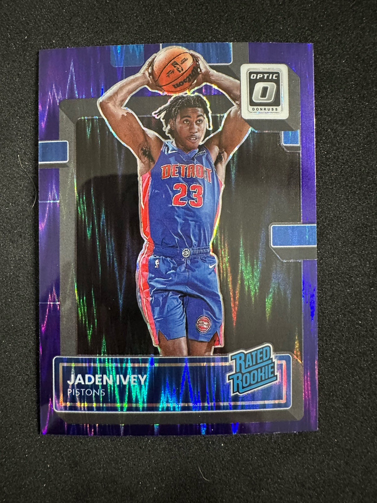 2022-23 Panini Donruss Optic Jaden Ivey Rated Rookie Purple Shock Prizm #241