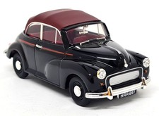 Vanguards 1/43 - Morris Minor Convertible Black Maroon Diecast Scale Model Car