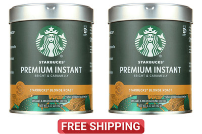Starbucks Premium Instant Coffee, Blonde Roast, 100% Arabica Beans, 3.17 oz