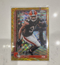 2025 Topps Chrome Gold Wave /50 Jerome Ford Cleveland Browns #71 NFL Card