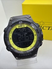 Invicta Racing Alarm Chronograph GMT Quartz Digital Black Dial Men's Watch 47527