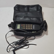 Vintage Audiovox BC-65 Brick Car Phone with Original Bag and Manual