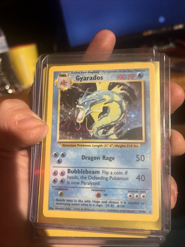 1995 Pokemon Base Set Shadowless Gyarados Holo Card 6/102 PSA 8 NM-MT