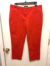NEW Lands End Womens SZ 14 Fit 2 Cotton Blend Cropped Pants 36X24
