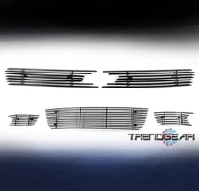 06-13 CHEVY IMPALA UPPER +BUMPER LOWER HORIZONTAL BILLET GRILLE GRILL BLACK 5PCS