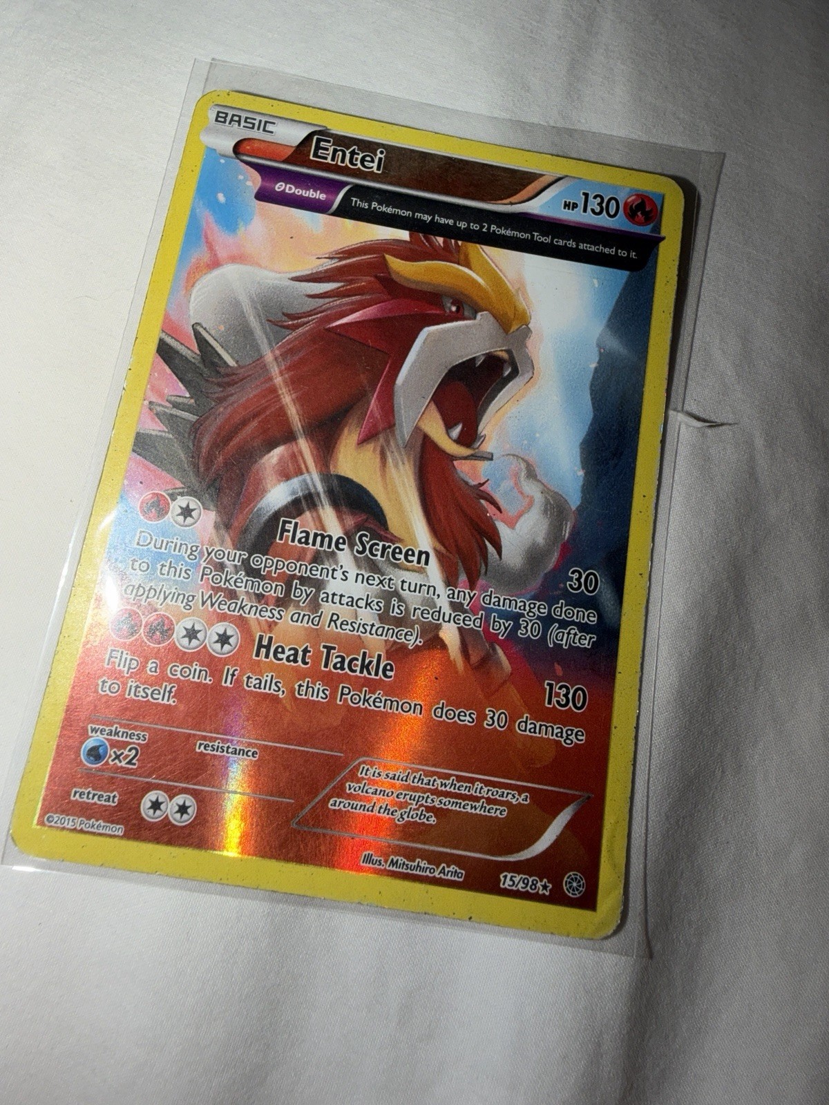 Entei 15/98 XY - Ancient Origins Reverse Holo LP Pokémon Card