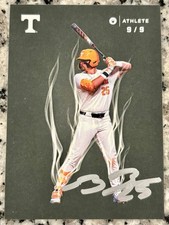 Blake Burke 2024 Onit Athlete Tennessee Volunteers Baseball Autograph /9 Auto