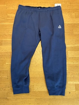 New Reebok 2XL Dark Denim Slim RBK CVC Fleece Pants Sweatpants NWT