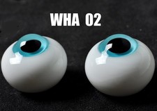 Nice 16mm Glass Eyes Light Blue Iris pink Pupil for Reborn/NewBorn BJD Doll