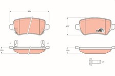 Bremsbelagsatz, Scheibenbremse GDB1515 TRW für OPEL CHEVROLET KIA