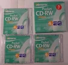 Memorex Pocket CD-RW 3202 3432 Mini Discs- 3 of the 5 pack are left