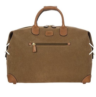 BRIC'S LIFE CARGO Duffle Travel Carry-On Bag Resistant Fabric Leather Pelle