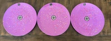 ZAK! Designs Purple Confetti 9" Dinner Plates Lot of 3  Camping RVing Picnic NEW
