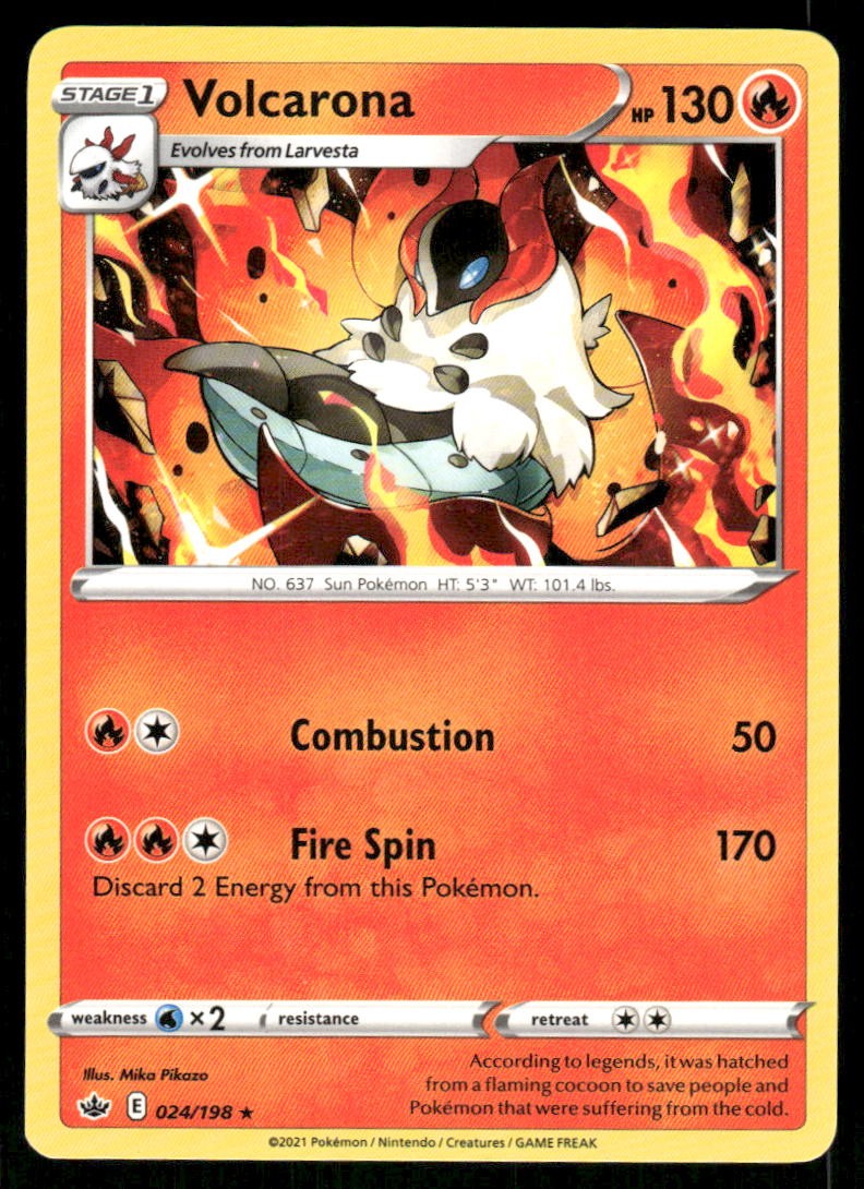 Volcarona SWSH06: Chilling Reign [024/198] Rare NM Pokemon