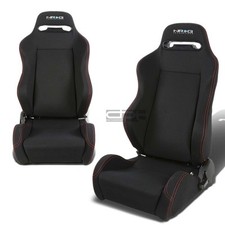 Nrg Leftright Red Stitch Cloth Type-r Reclinable Racing Bucket Seatssliders Nrg Leftright Red Stitch Cloth Type-r Reclinable Racing Bucket Seatssliders