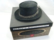 Vtg Resistol Self Conforming Mens Black Fedora Hat Size 7