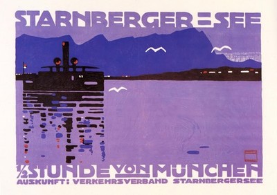 Starnberg Germany 1910 Lake Vintage Retro Travel Poster Print Wall Art