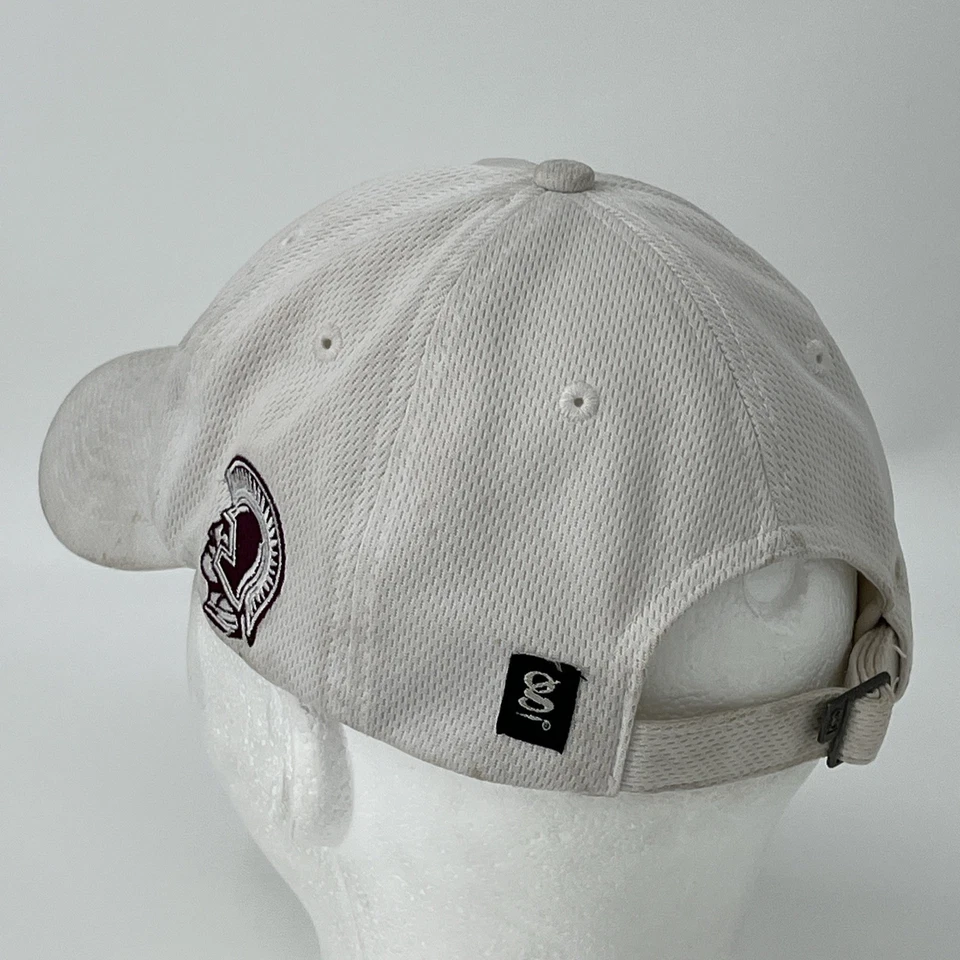 De Smet шляпа - винтажный 90-х годов Y2K белый ремень назад бейсбольная кепка DeSmet St Louis Prep - Изображение 3 из 4