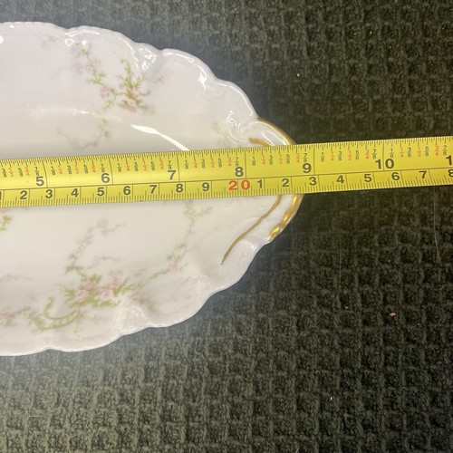 Theodore Haviland Limoges France Oval Platter Pink Roses Gold Trim - Picture 10 of 11