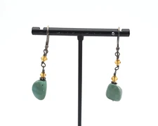 Vintage SILPADA Turquoise Earrings Crystals 925 Sterling Silver Dangle Drop