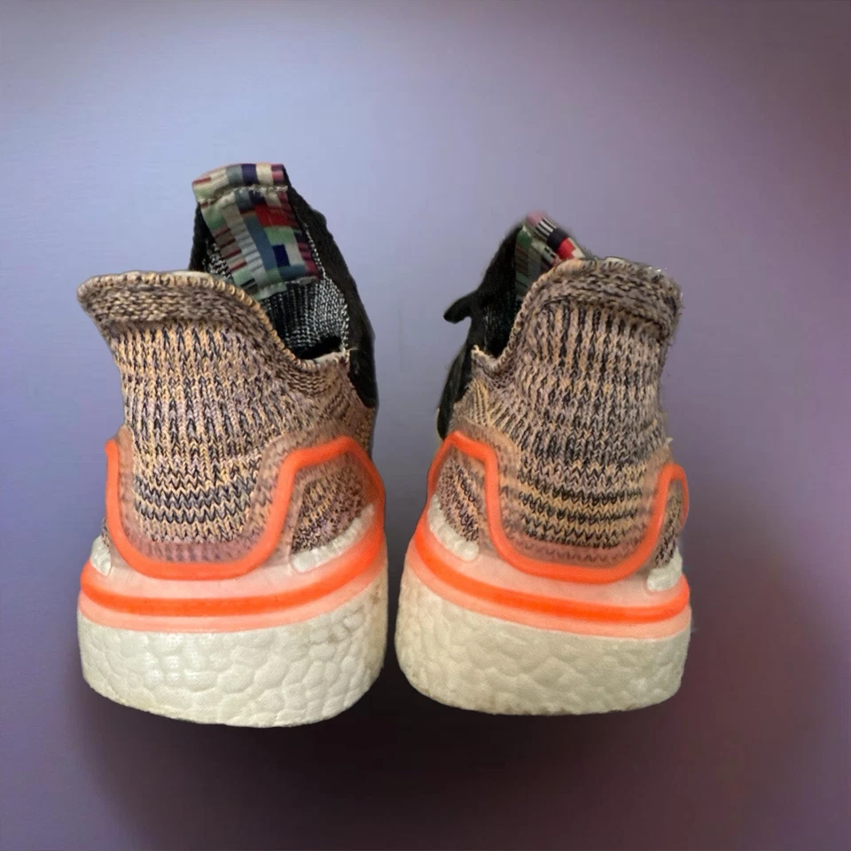 Talla 7.5W - Adidas UltraBoost 19 Solar Naranja Púrpura Negro Gamuza Foto 4 de 4