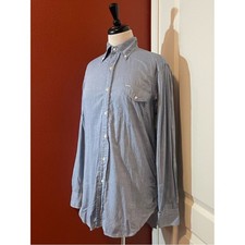 Gitman Brothers Men's Vintage Blue Cotton USA Made Button Down Long Sleeve Shirt