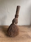 Best Early Antique Handmade Rare Large Whisk Broom Chunky Wooden Handle Big — photo 7