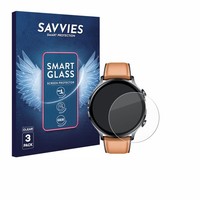 "3X Savvies Schutzglas FüR Nongamx Smartwatch 1.39\" Panzer Folie Glas Klar"