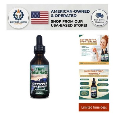 Natural Lymph Drainage Drops - Enhance Wellness & Flush Cell Waste - 2 Fl Oz