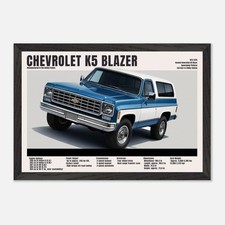 1973?1991 K5 Blazer Poster ? Vintage Second-Gen Chevy 4x4 Wall Art