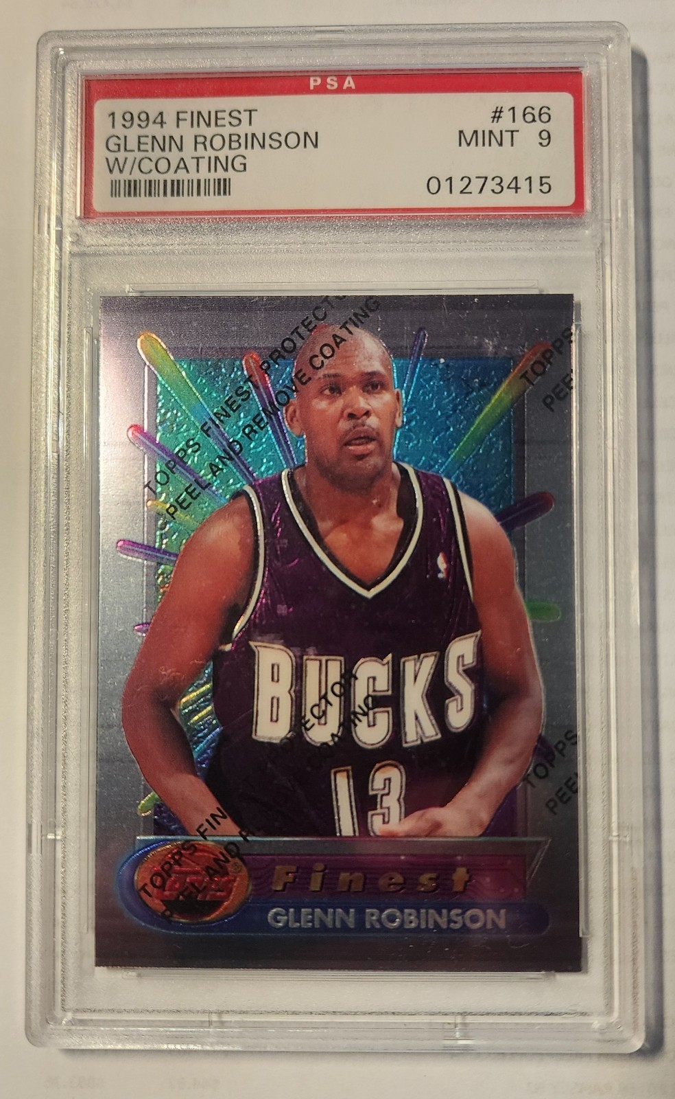 1994 Finest Glenn Robinson W/Coating #166 PSA 9 Rookie RC