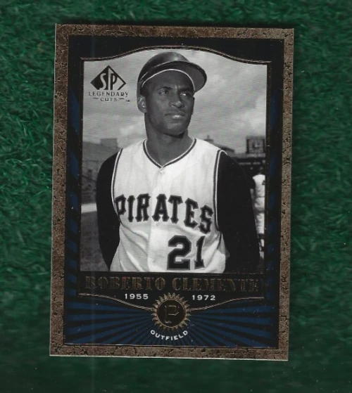 ROBERTO CLEMENTE - MLB HOF - 2001 SP LEGENDARY CUTS BASE CARD # 60 - PIRATES MLB - Image 2 of 3