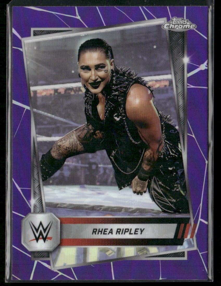2025 TOPPS CHROME WWE RHEA RIPLEY PURPLE #80