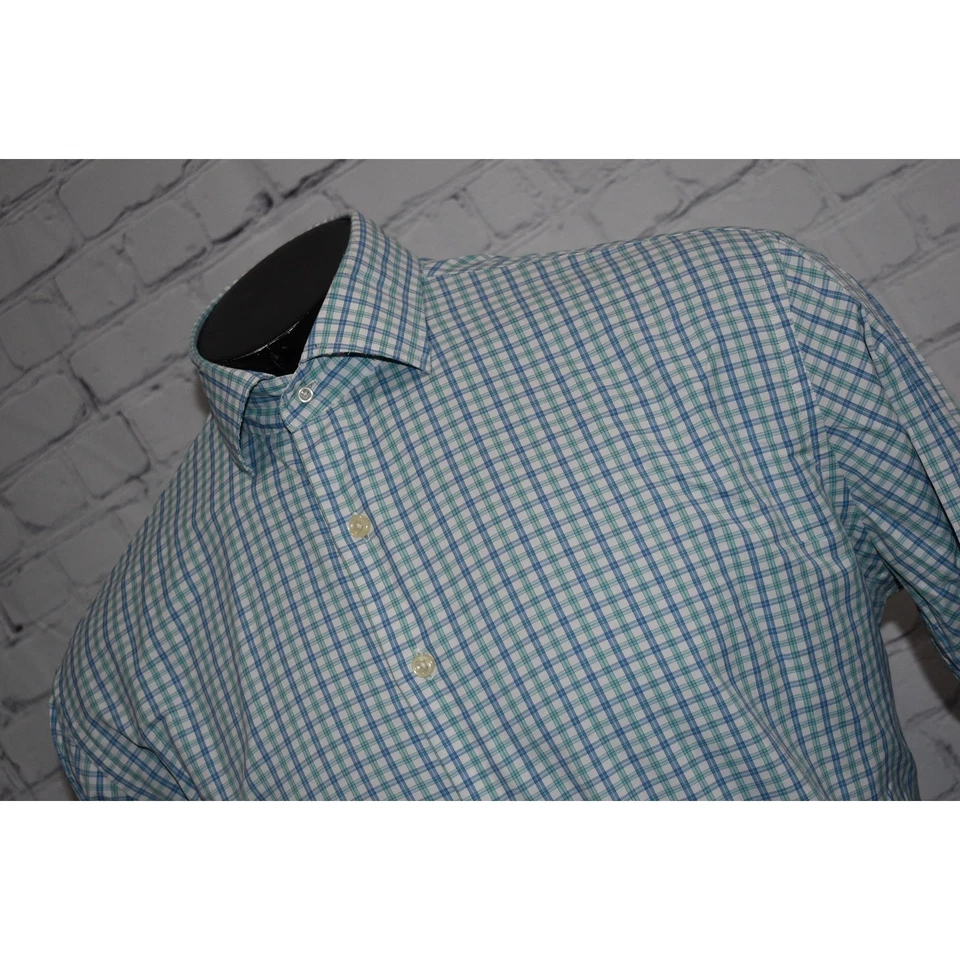 Peter Millar Mens Size Medium Performance Summer Dress Shirt Crown Sport Stretch - Image 4 of 4