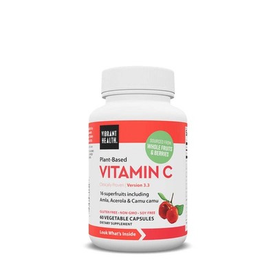 Vibrant Health - Super Natural C Amla, Acerola & Camu 60 vegetable Caps EXP 7/27