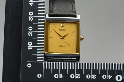 Vintage 1985 N MINT Seiko Dolce 7321-5730 Tungsten Tank Quartz