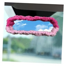 Soft Plush Car Rear View Mirror Cover, Cute Automotive Interior Mirrors Pink