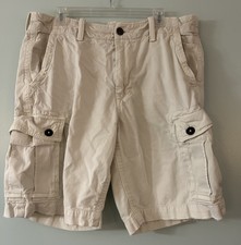 American Eagle Outfitters Cargo Shorts Men s Khaki 34 Classic Length Tan