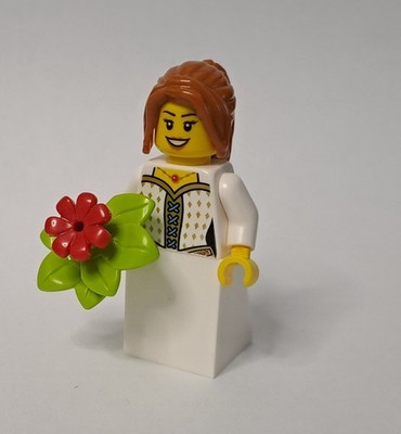 LEGO Minifiguren Braut einzeln mit Blume  MOC - exclusiv