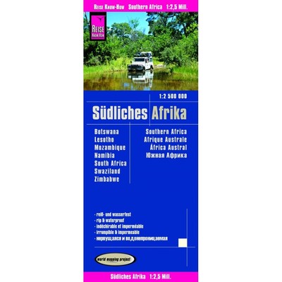 Südliches Afrika Straßenkarte - Reise Know-How 1:2,5mil mehrsprachig wasserdicht