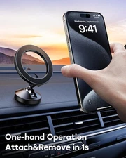 NTMY Magnetic Dashboard Phone Mount for All MagSafe Compatible Phones