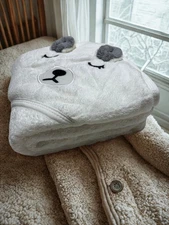 🔥🔥🔥Cute White Bear Hooded Baby Towel-Soft & Absorbent- 3ftx3ft Microfiber 