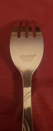 Cambridge Silversmiths Conquest Sand 6 Dinner Forks 8” Flatware Stainless - Picture 3 of 3
