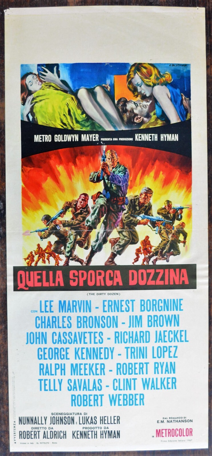 Locandina originale film Quella sporca dozzina (1967) - Regia di Robert Aldrich