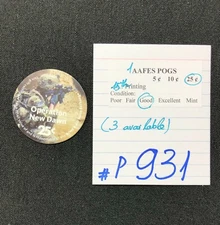 AAFES POGS, 15th Series/Printing,1 POGS, 25¢, #P931, GOOD