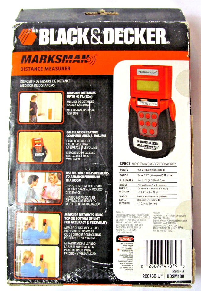Black & Decker Marksman Distance Measurer Point And Read SEALED - Image 2 of 4