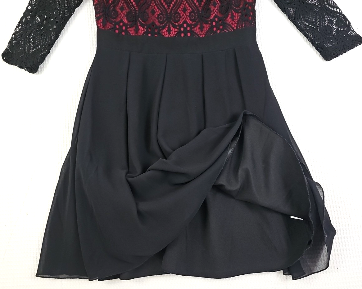 Little Mistress ~Woman Size 6 (US)~ Black Lace Romantic Goth Dress Fit &  Flare. | eBay