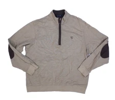 Cremieux Collection Brown Cotton Long Sleeve Pullover Luxury Jacket Mens L