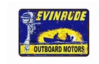 Evinrude Outboard Boat Motors Vintage Advertising  All Metal Tin Sign  8 x 12