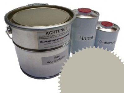 1,5 Liter Set 2K Bodenfarbe Fussboden RAL 7032 Vinyl-Epoxid-Lack Lackpoint Glan